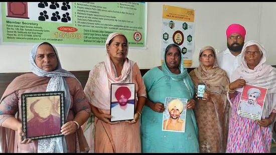 family members of the seven victims killed in the 1993 Tarn Taran fake encounters