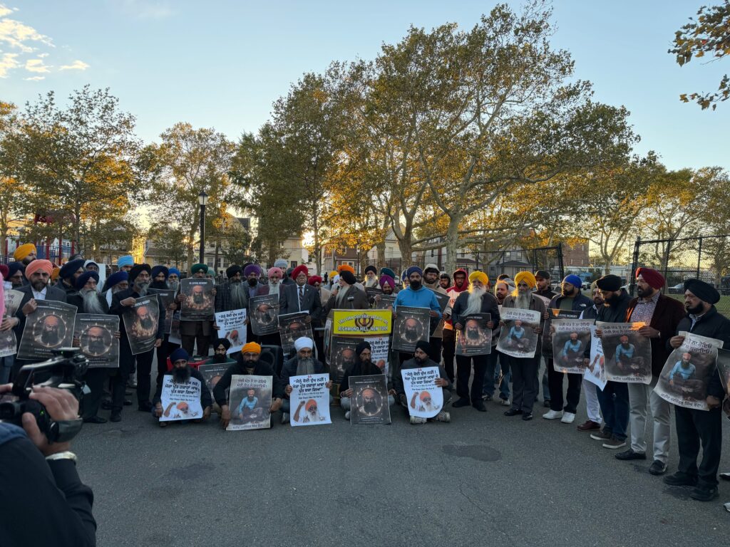 Sikh Sangat at a memorial event for Bhai Parvinder Singh Khalsa ‘Jhota’ in New York.