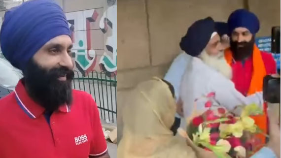 Jaggi Johal after his release from Tihar Jail.