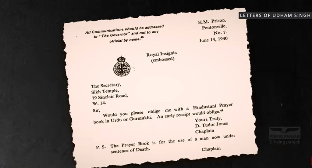 Letters From Udham Singh