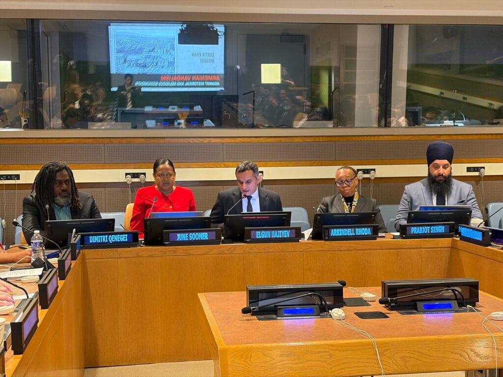 Prabjot Singh and other participants at the “Right of Return and Decolonization” conference during the 81st UN General Assembly